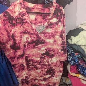 Vibrant Pink Tie-Dye Top